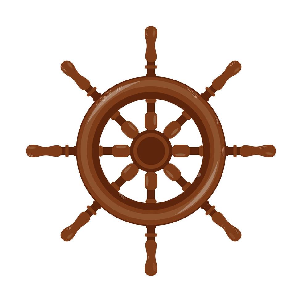 tecknad serie fartygets hjul på en vit bakgrund. vektor illustration.