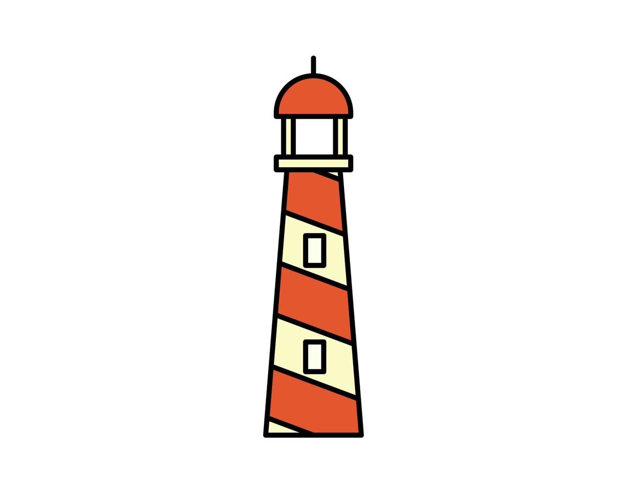 Leuchtturm-Symbol, Liniendesign. minimalistisches Logo-Design. vektor
