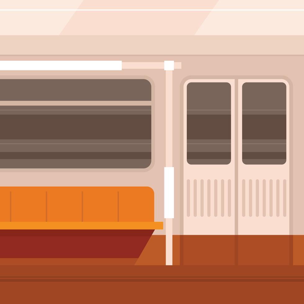 vektor bild av en tunnelbana tåg interiör