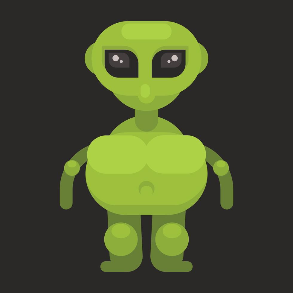 Vektor Illustration von ein Grün Außerirdischer Kreatur
