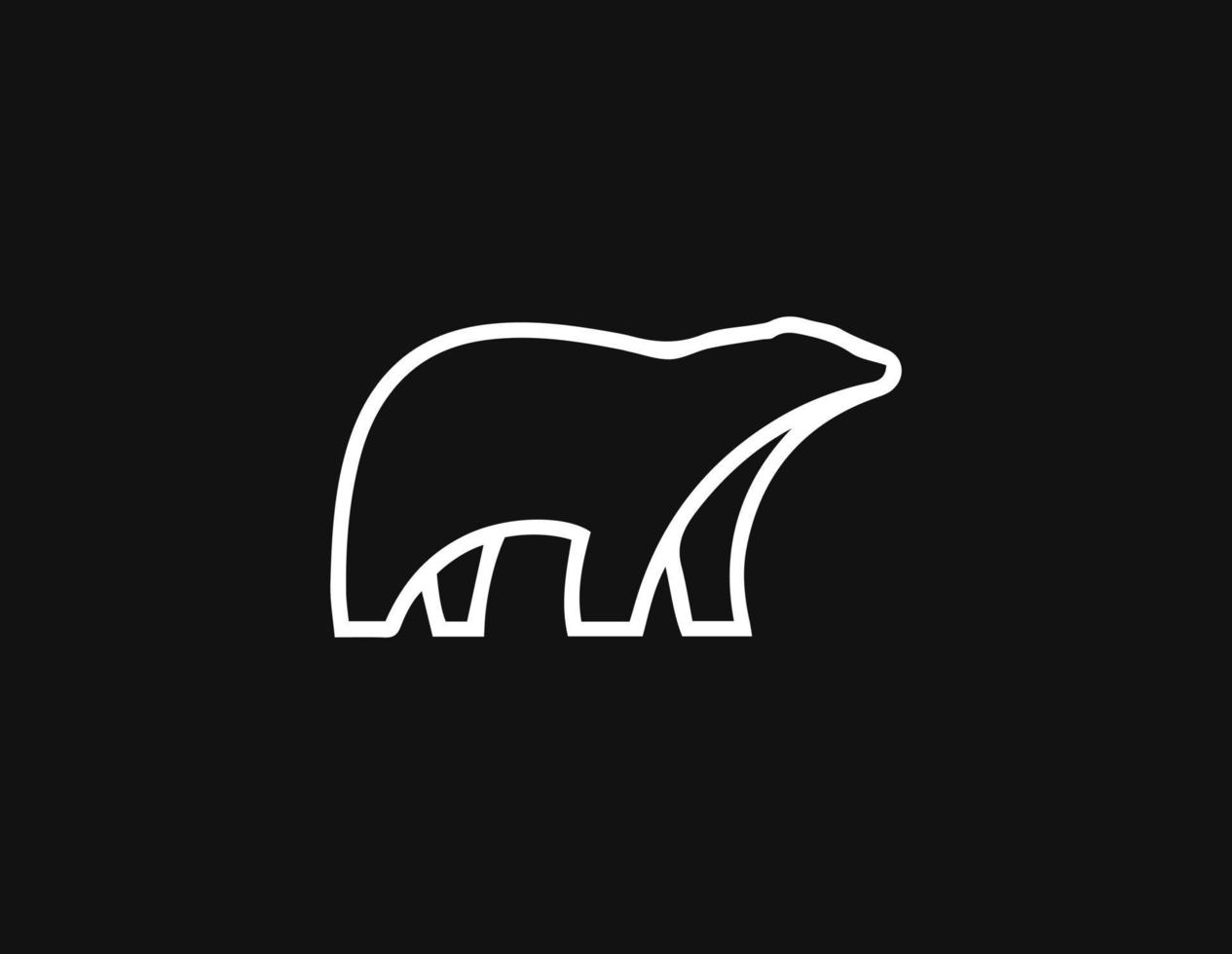 Grizzly Bär oder Honig Bär oder Polar- Bär Körper Logo Design Symbol vektor