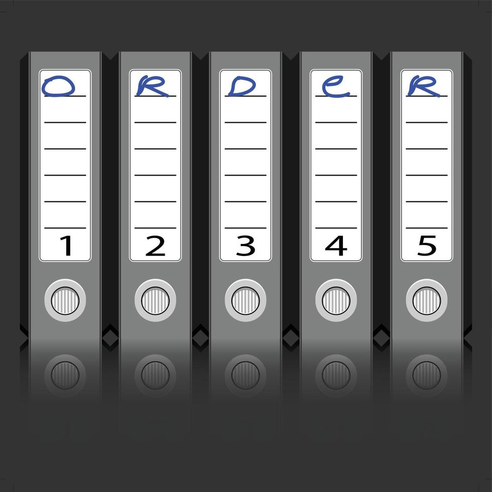 Mappe bestellen Büro vektor