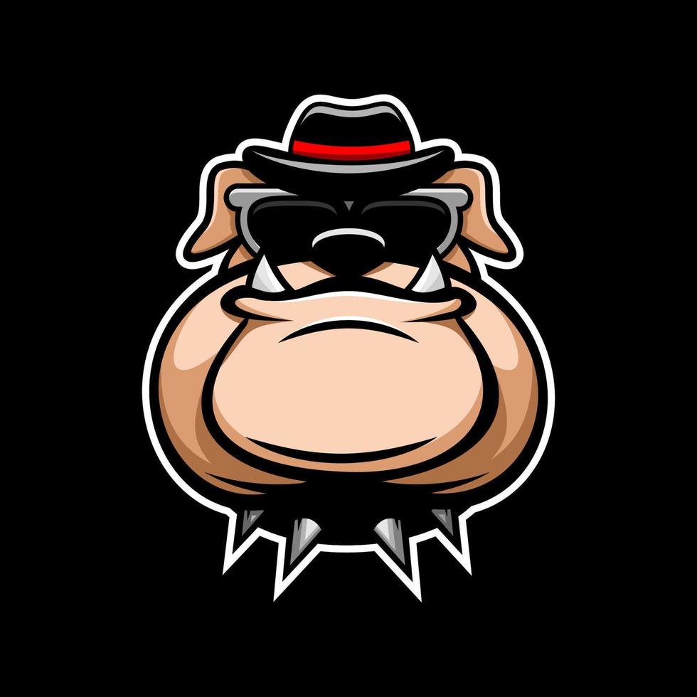 Bulldogge Karikatur Design vektor