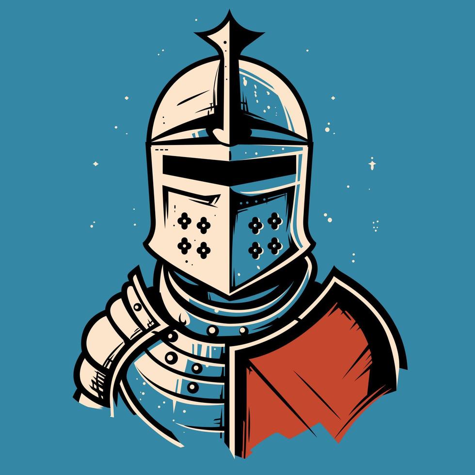 medeltida riddare illustration - logotyp vektor