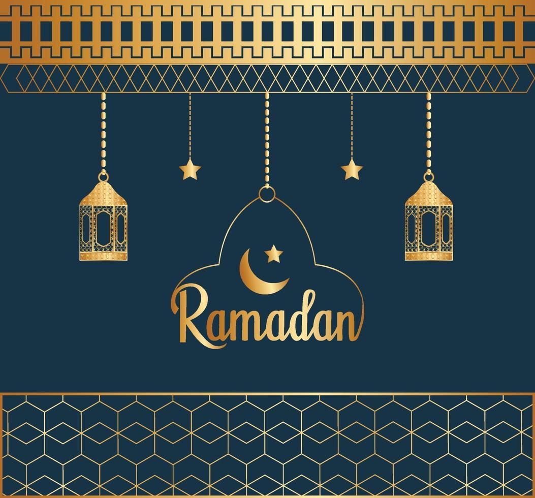 ramadan islamisk banner eller bakgrundsredigerbar mall vektor