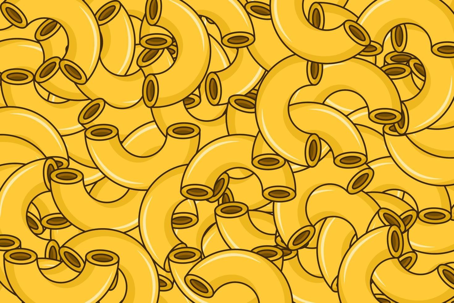 bakgrund makaroner pasta mönster vektor design