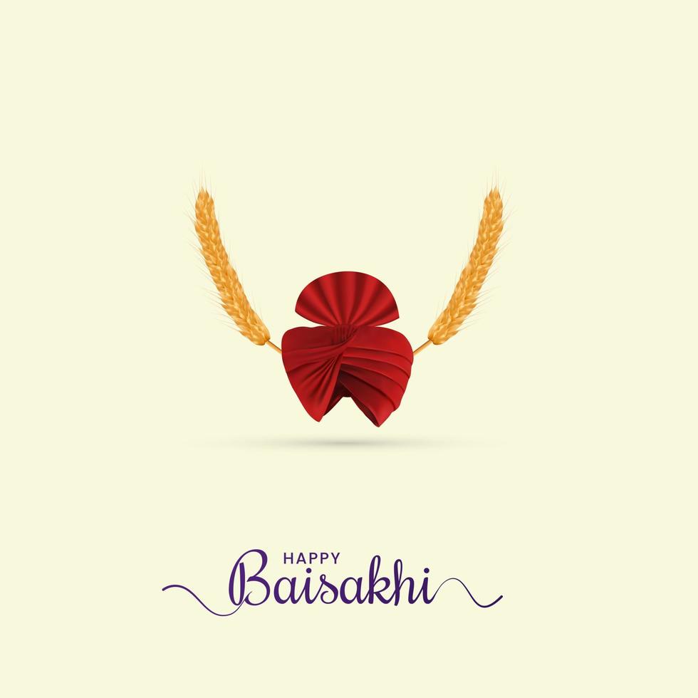 Feier von Punjabi Festival Vaisakhi Baisakhi Festival kreativ Design mit Typografie, Baisakhi Festival Gruß, Sozial Medien Post vektor