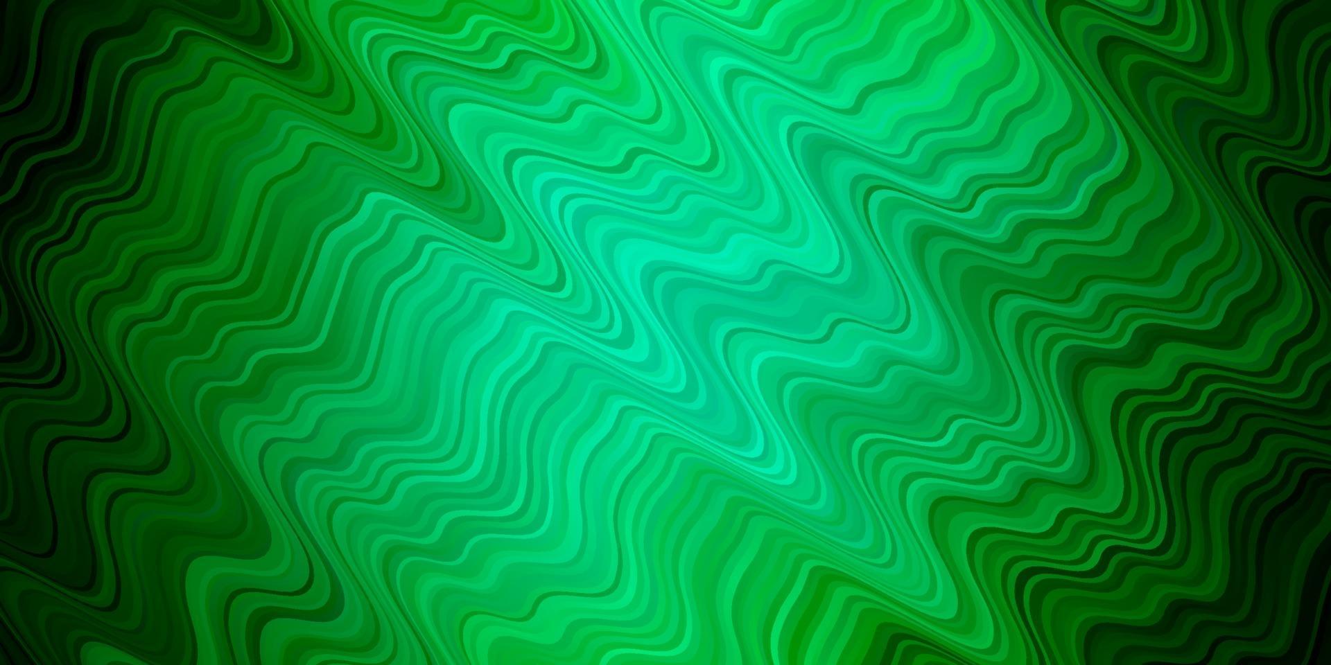 mörkgrön vektorbakgrund med böjda linjer. vektor