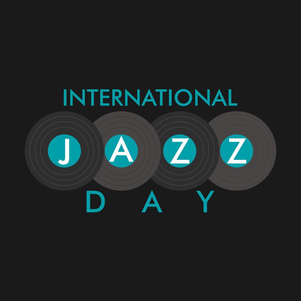 International Jazz Tag Design. Vektor Illustration.