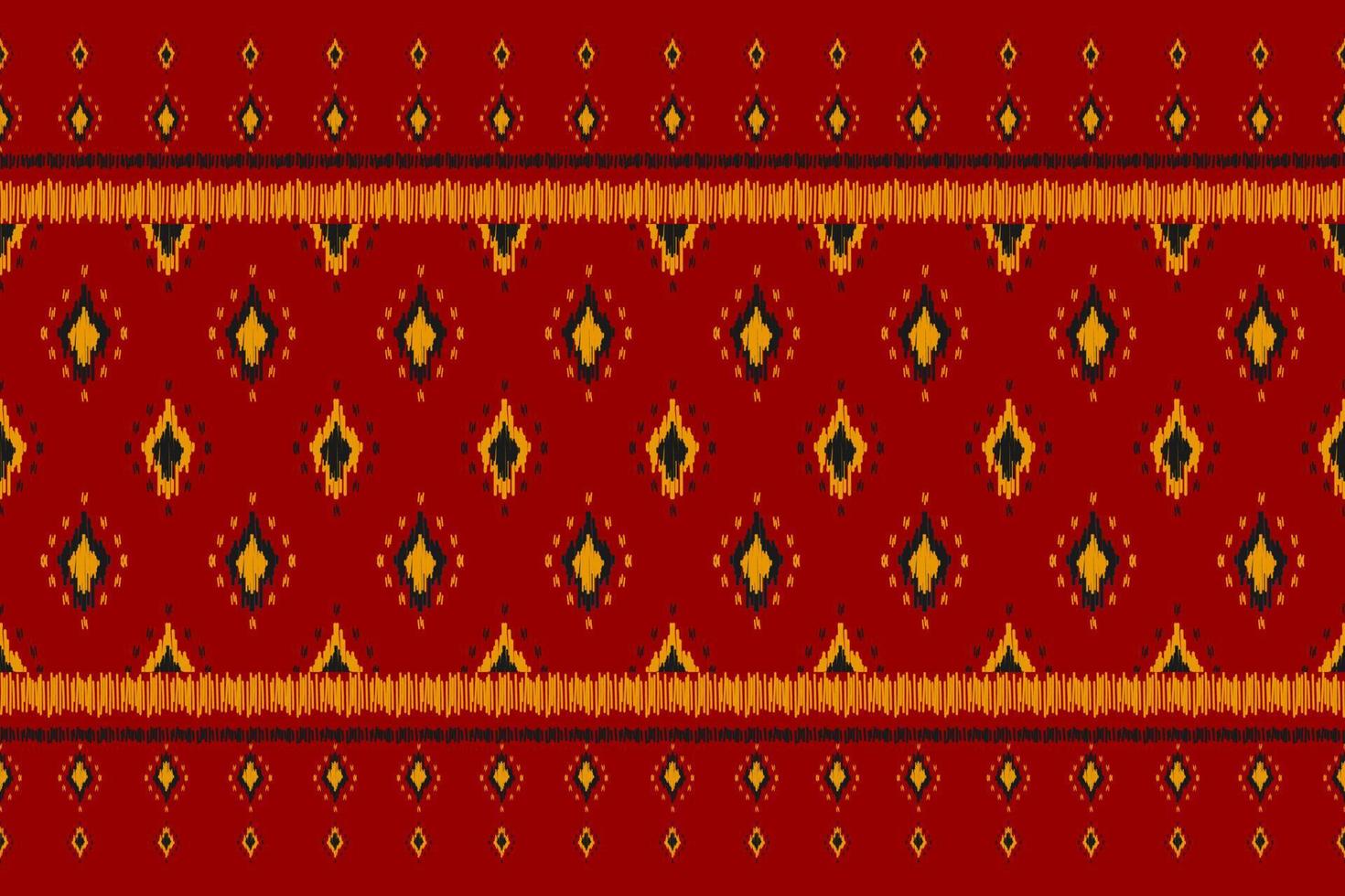 teppich ikat rot gemustert art. geometrisches ethnisches ikat-nahtloses muster im stammes-. amerikanischen und mexikanischen Stil. vektor