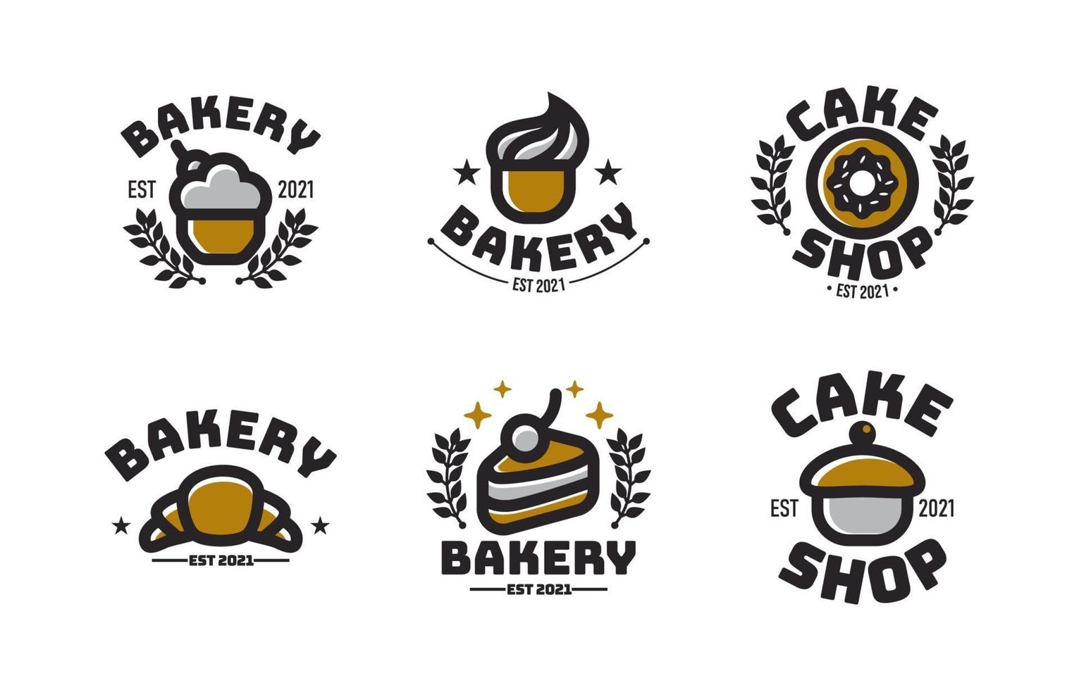 Vintage Kuchen Logo-Konzept vektor