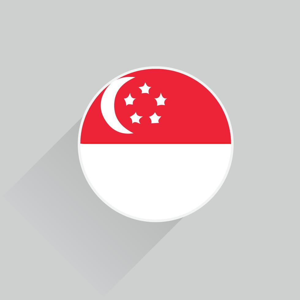 singapore flagga vektor ikon, singapore nationell flagga design