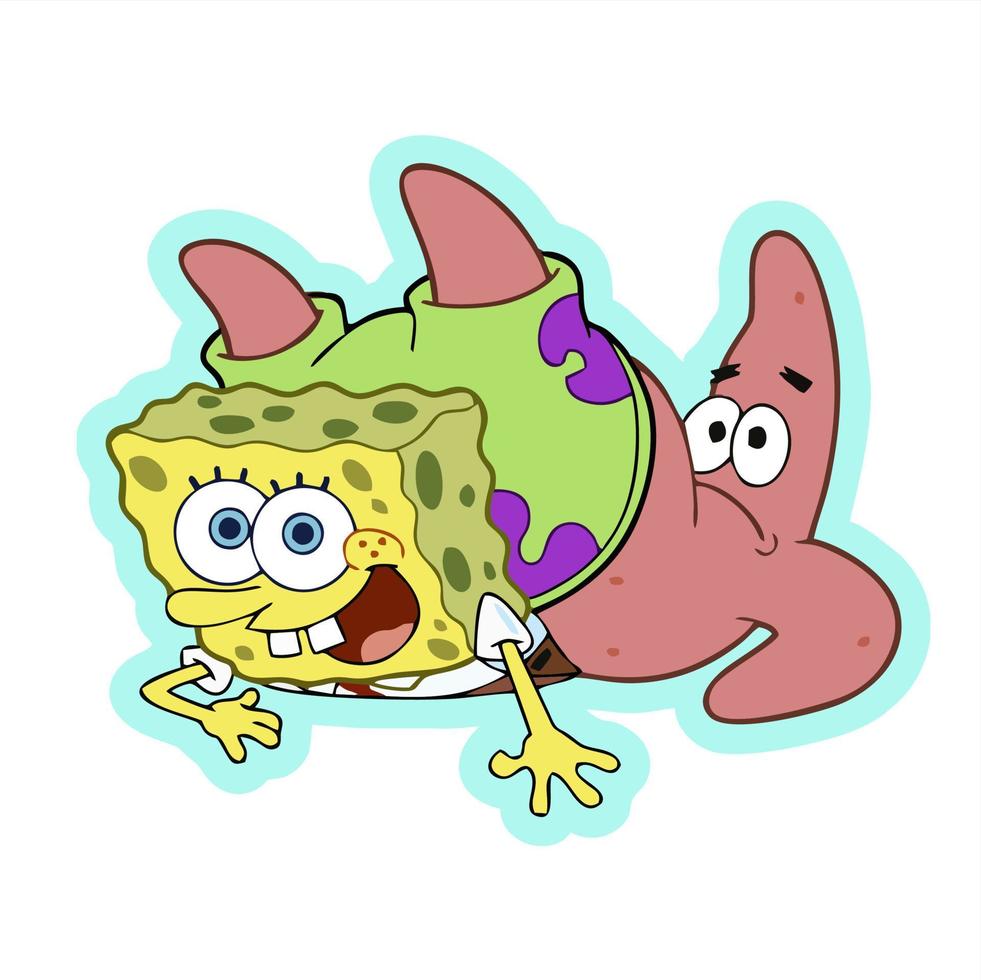 SpongeBob Schwammkopf redaktionell Design vektor