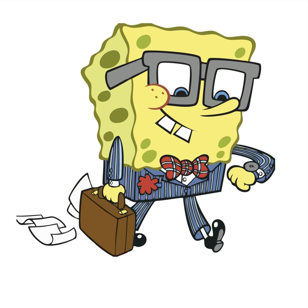 SpongeBob Schwammkopf redaktionell Design vektor