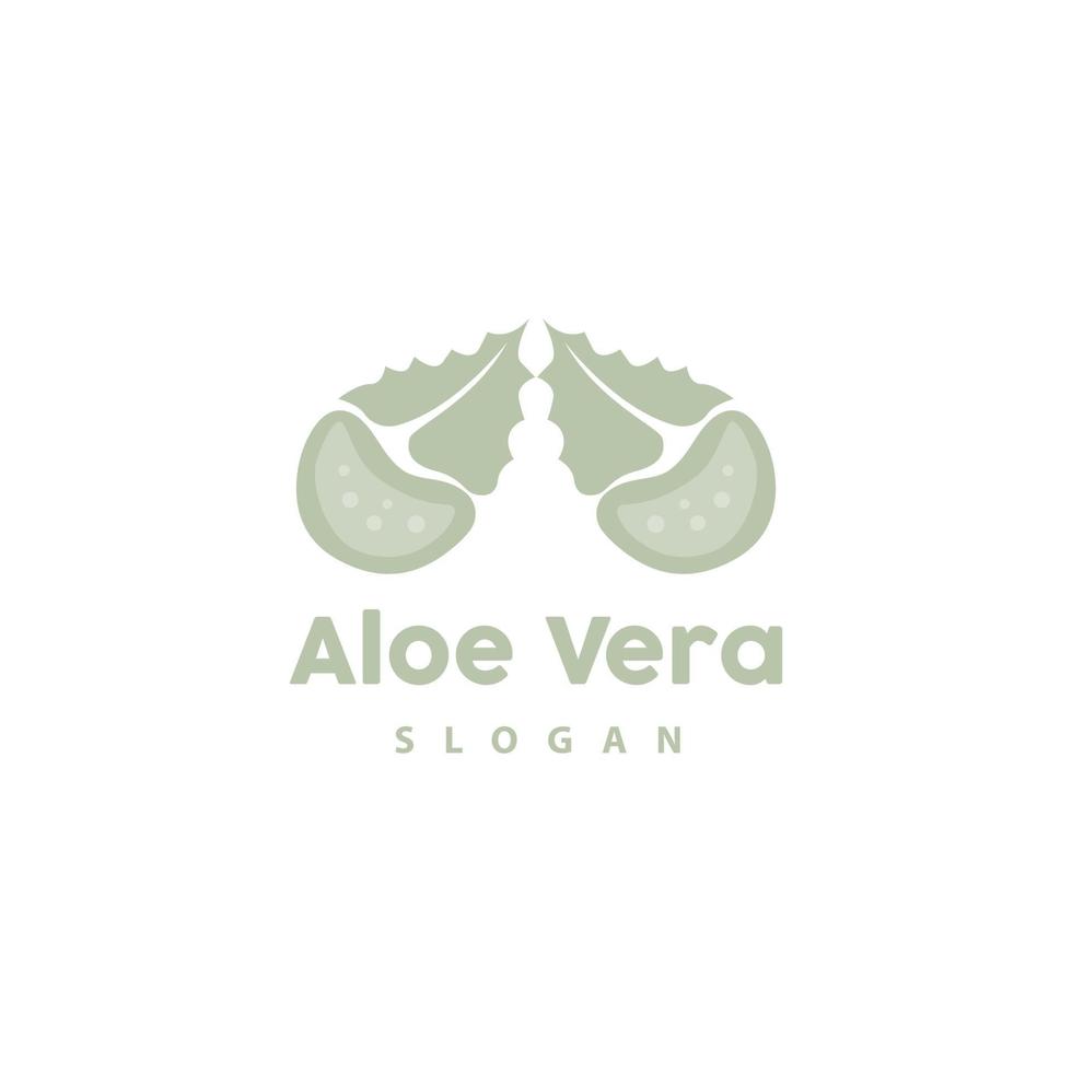 Aloe vera Logo, Kräuter- Pflanze Vektor, Illustration Symbol Symbol einfach Design vektor