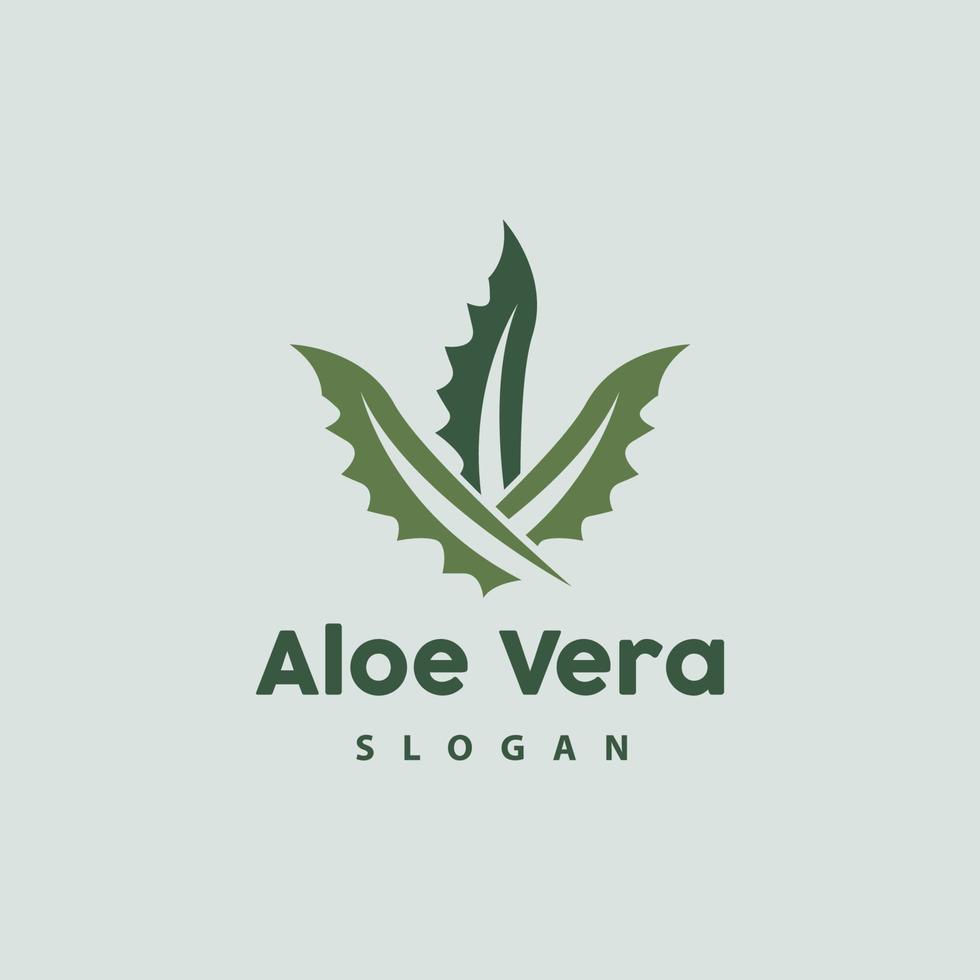 aloe vera logotyp, ört- växt vektor, illustration symbol ikon enkel design vektor