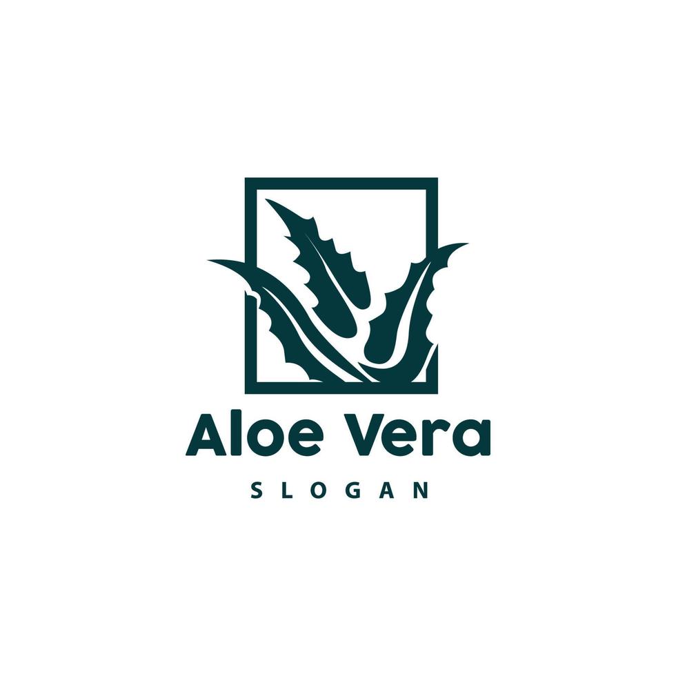 Aloe vera Logo, Kräuter- Pflanze Vektor, Illustration Symbol Symbol einfach Design vektor