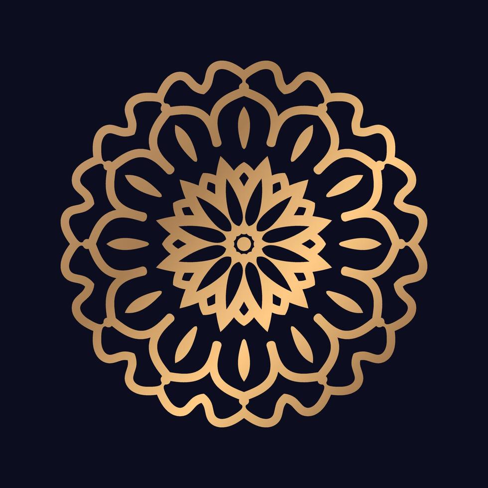 Zier Mandala Muster Vektor Logo Symbol Illustration