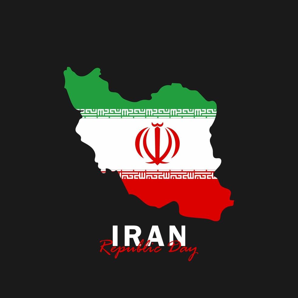 vektor av republikens dag med iranska flaggor. firandet av iranska republikens dag.