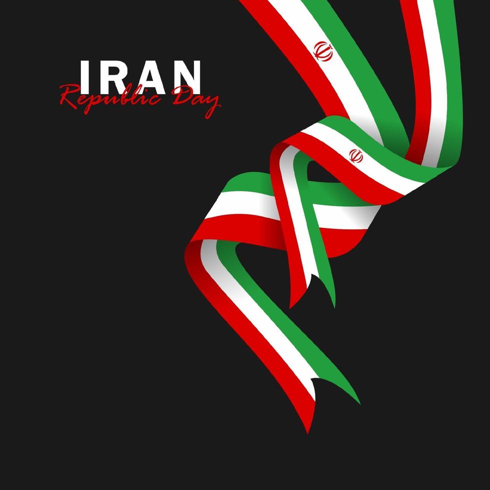 vektor av republikens dag med iranska flaggor. firandet av iranska republikens dag.