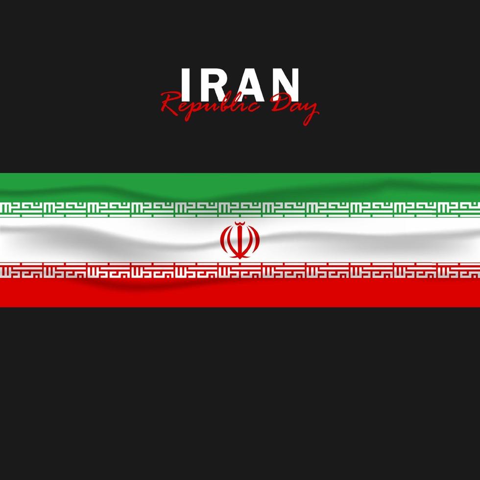 vektor av republikens dag med iranska flaggor. firandet av iranska republikens dag.