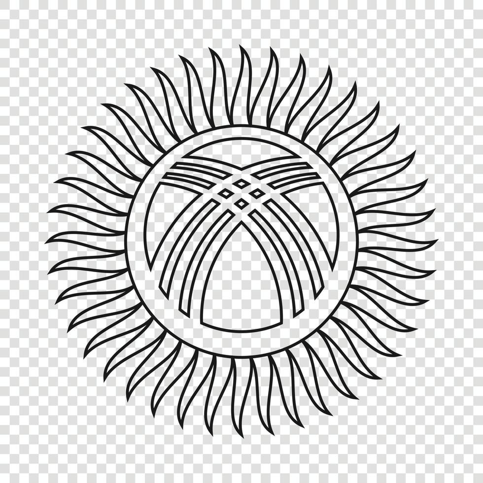 tunn linje emblem av kyrgyzstan vektor