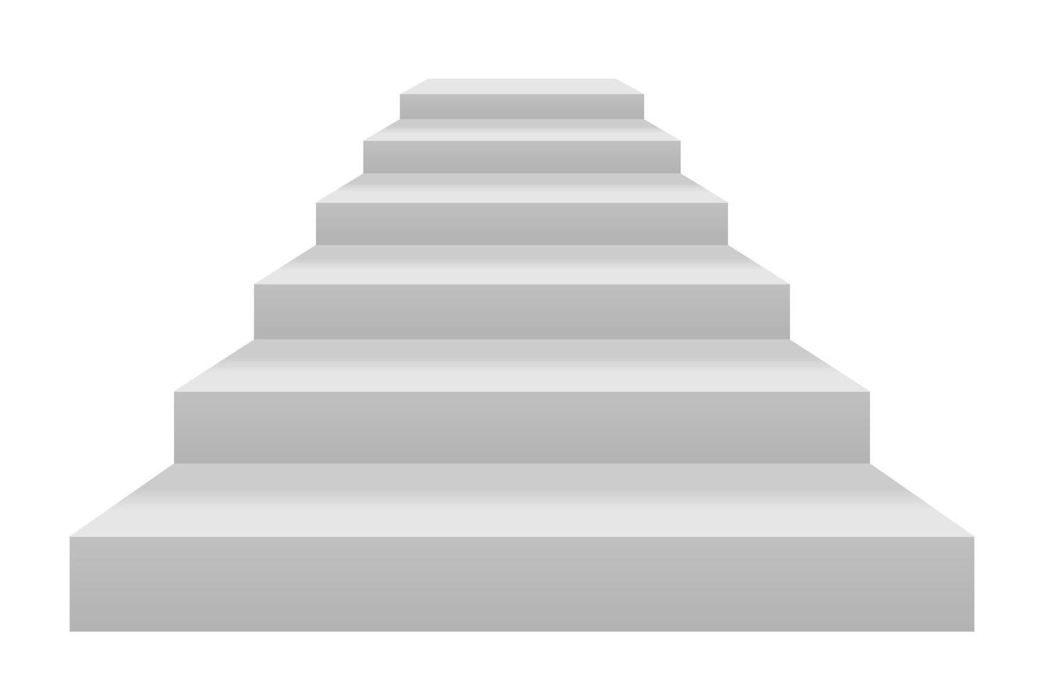 3d leer Weiß Stufen. vektor
