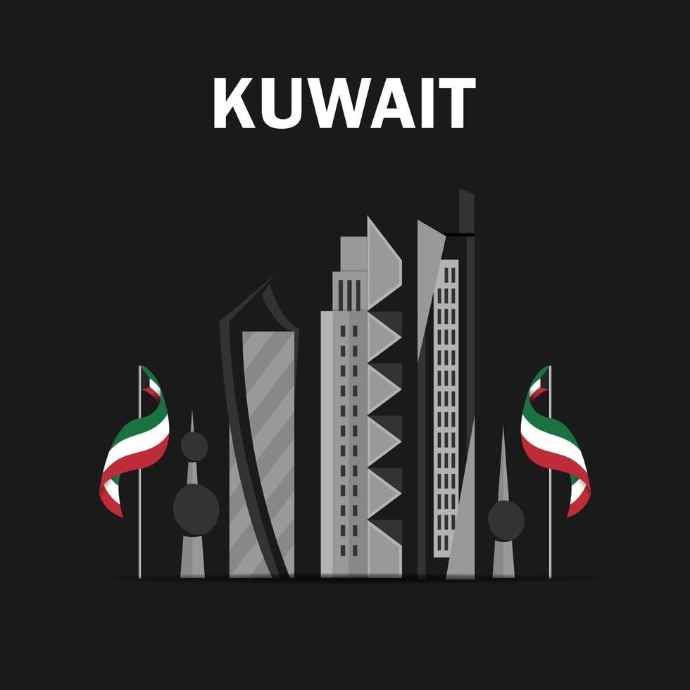 Feier des Kuwait Nationalfeiertags vektor