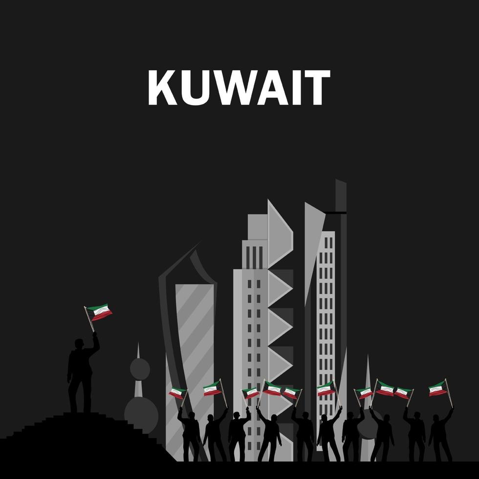 Feier des Kuwait Nationalfeiertags vektor