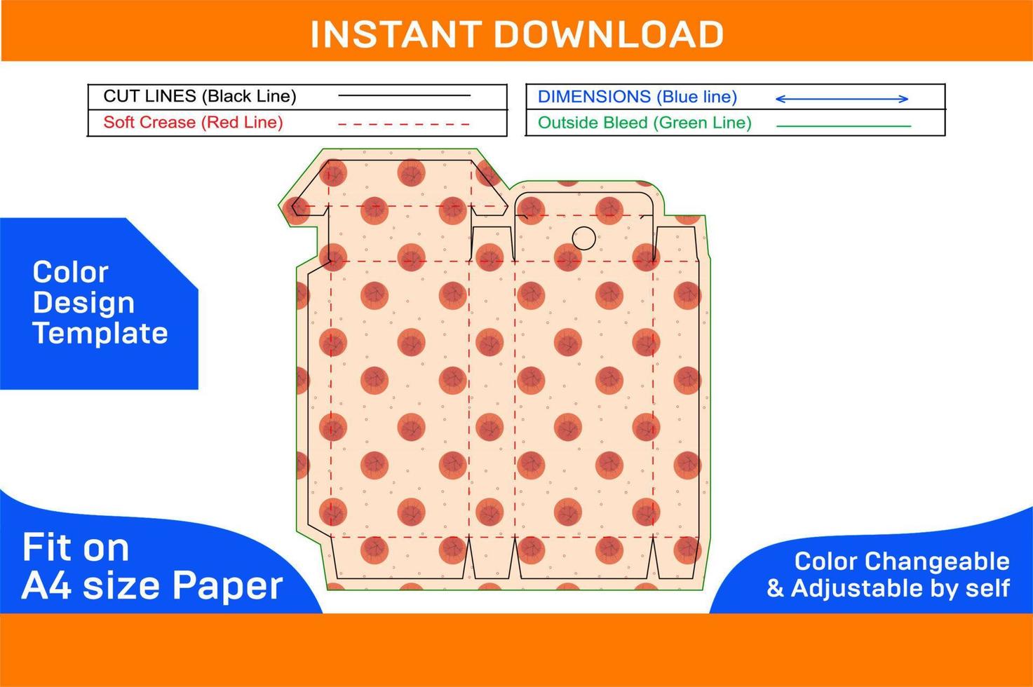 mynta förpackning låda Död linje mall och 3d framställa fil lätt redigerbar och storleksbar färg design mall vektor