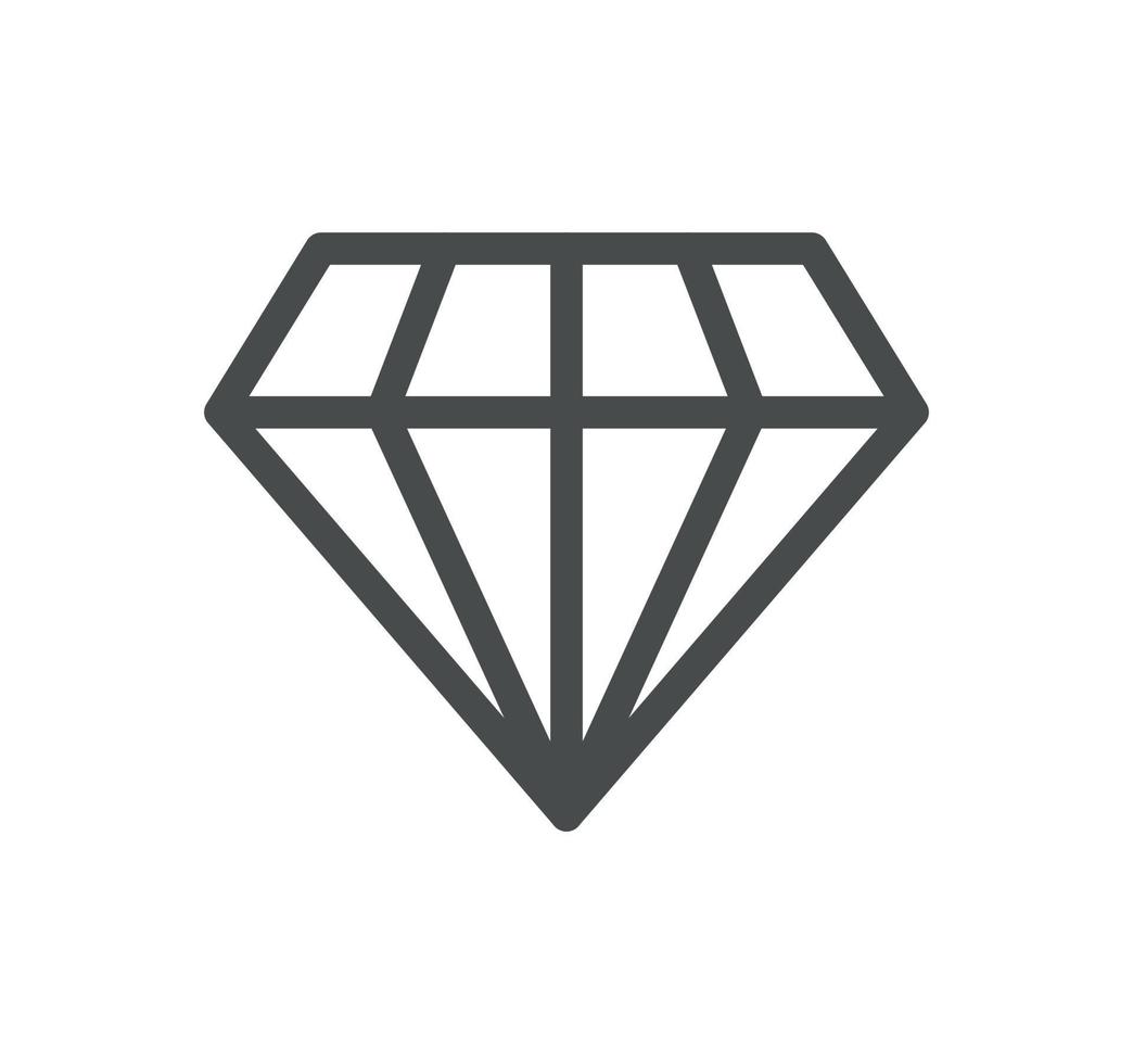 Diamant verbunden Symbol Gliederung und linear Vektor. vektor