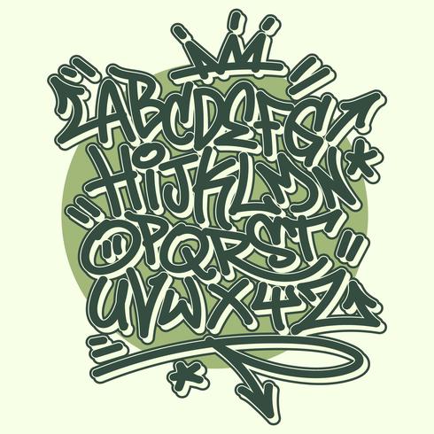 Graffiti-Alphabet vektor