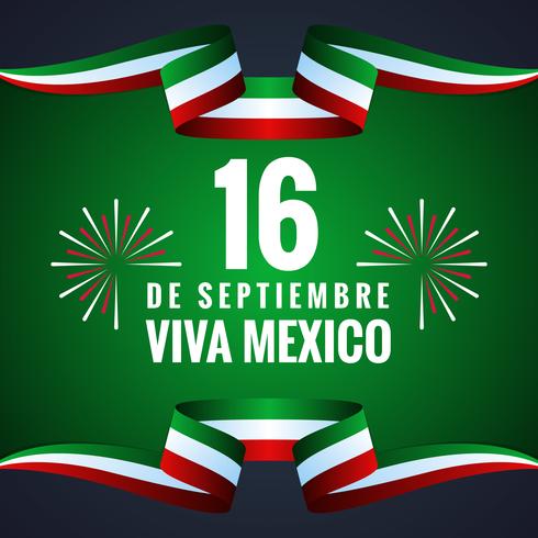Mexiko-glückliche Unabhängigkeitstag-Gruß-Karte vektor