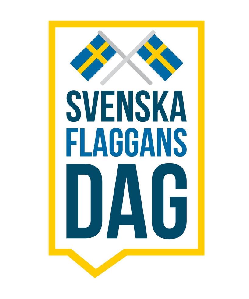 sveriges nationella dag händelse dekorativ affischdesign vektor