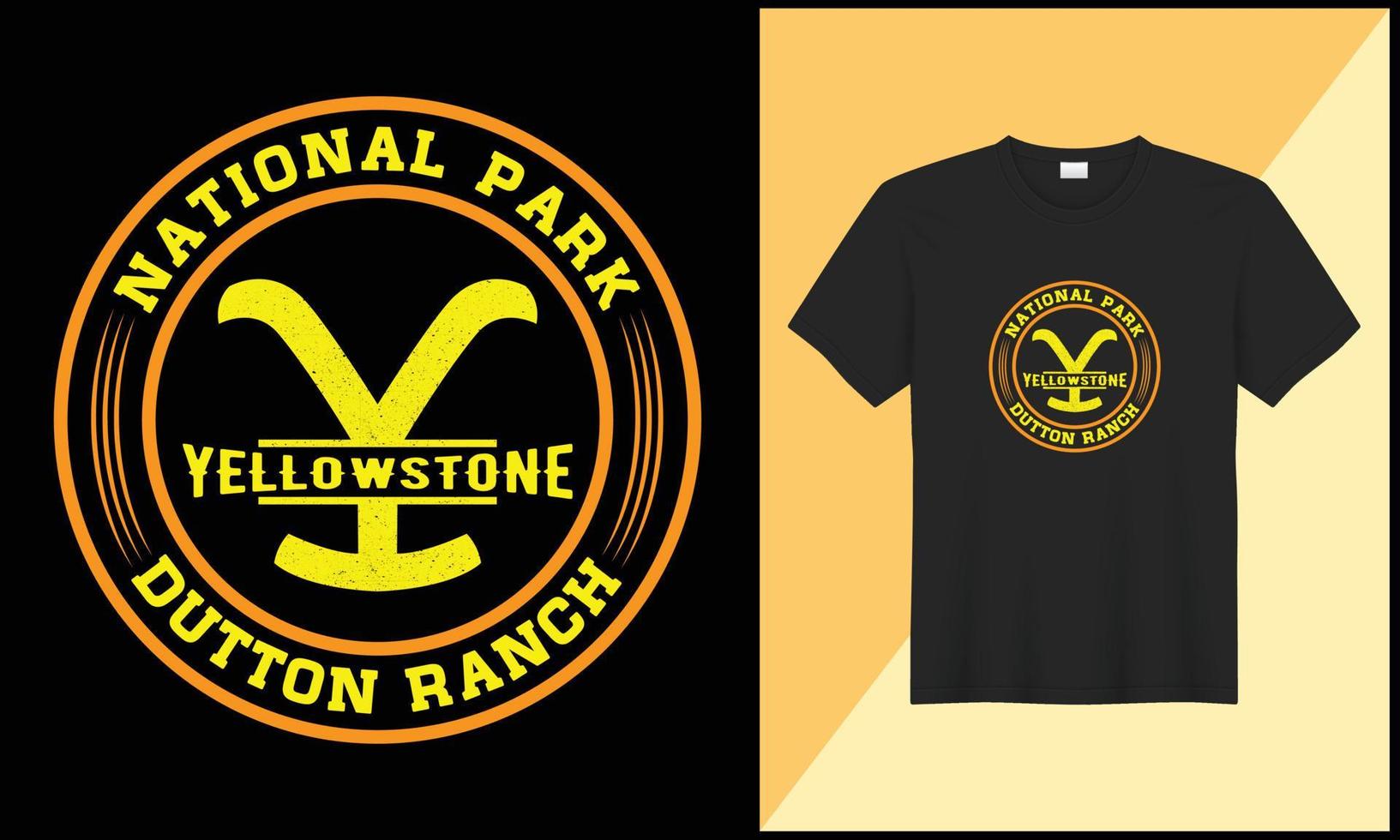 yellostone nationell parkera t skjorta illustration retro typografi tshirt design vektor