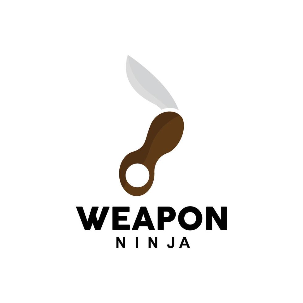 vapen logotyp, traditionell vapen karambit vektor, ninja stridande verktyg enkel design, symbol ikon, illustration vektor