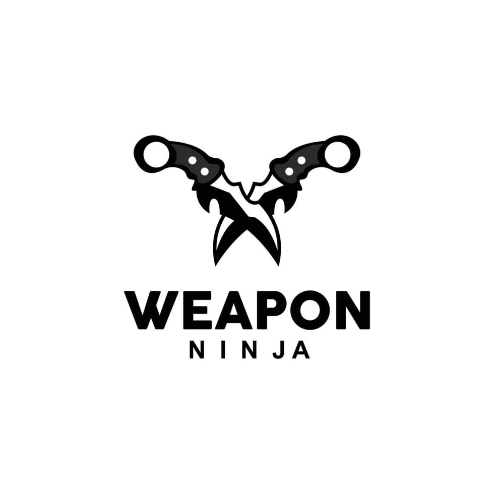 Waffe Logo, traditionell Waffe karambit Vektor, Ninja Kampf Werkzeug einfach Design, Symbol Symbol, Illustration vektor