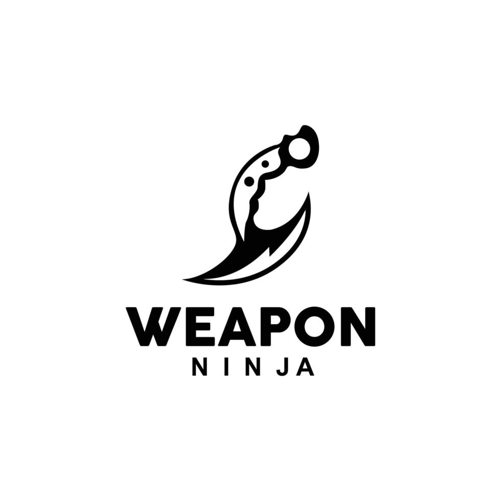 Waffe Logo, traditionell Waffe karambit Vektor, Ninja Kampf Werkzeug einfach Design, Symbol Symbol, Illustration vektor