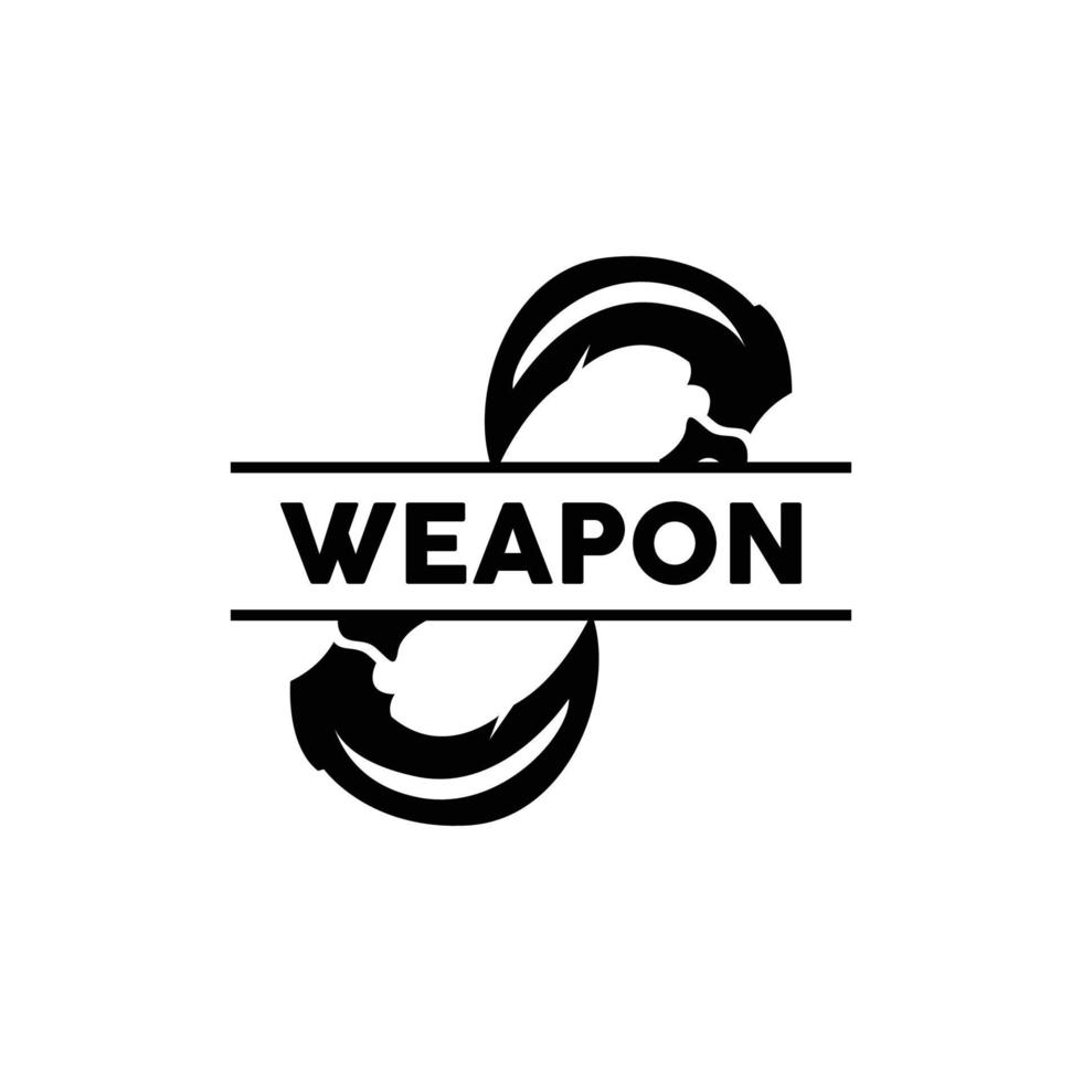 Waffe Logo, traditionell Waffe karambit Vektor, Ninja Kampf Werkzeug einfach Design, Symbol Symbol, Illustration vektor