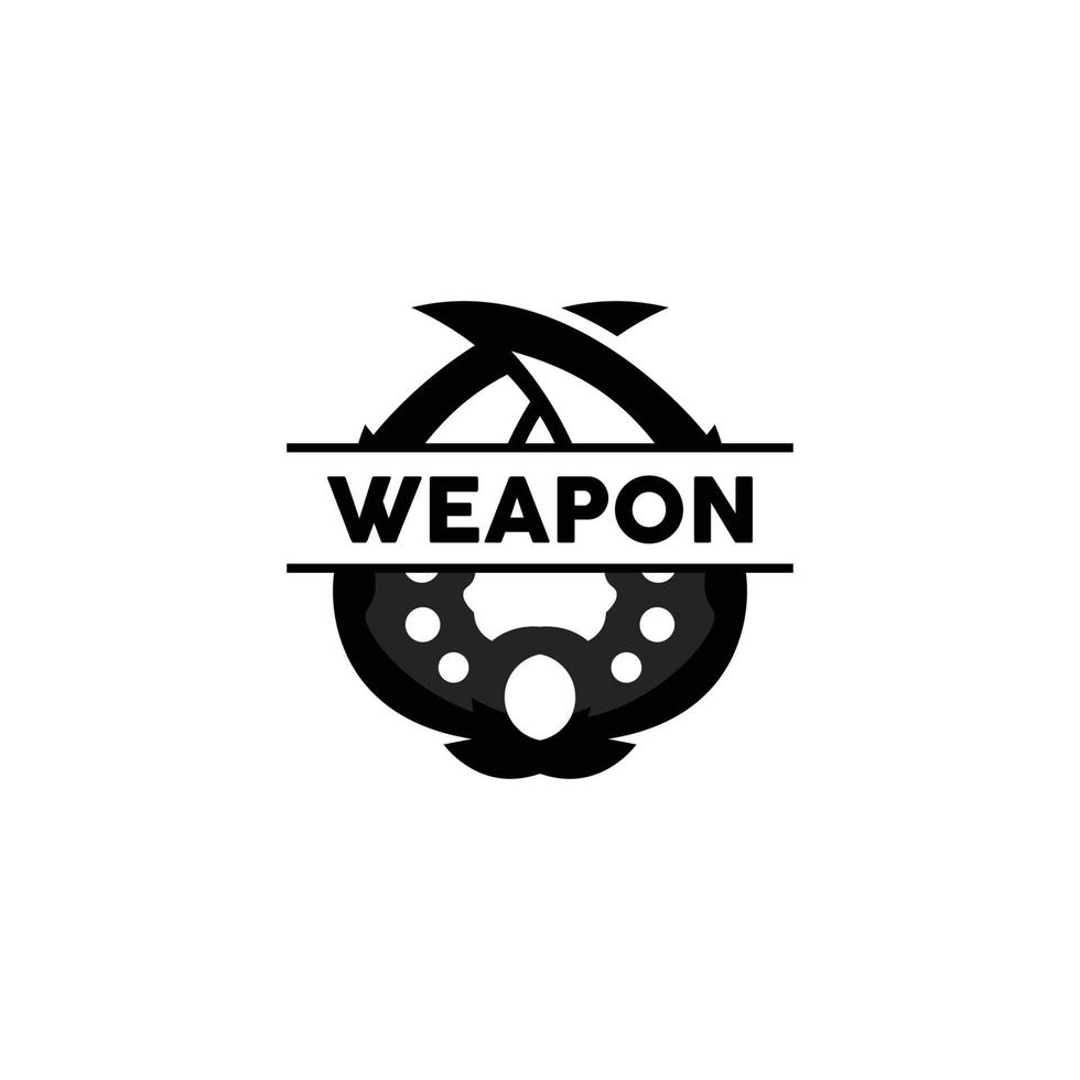 vapen logotyp, traditionell vapen karambit vektor, ninja stridande verktyg enkel design, symbol ikon, illustration vektor