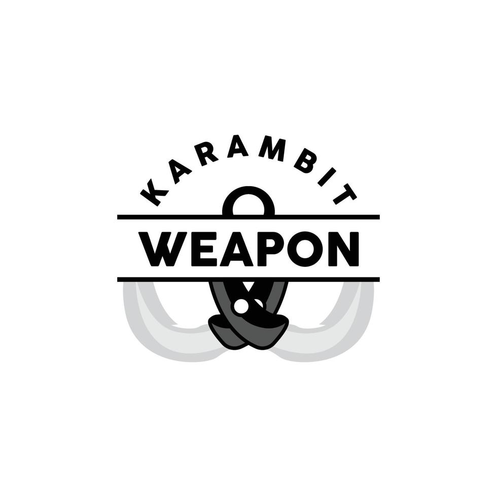 Waffe Logo, traditionell Waffe karambit Vektor, Ninja Kampf Werkzeug einfach Design, Symbol Symbol, Illustration vektor