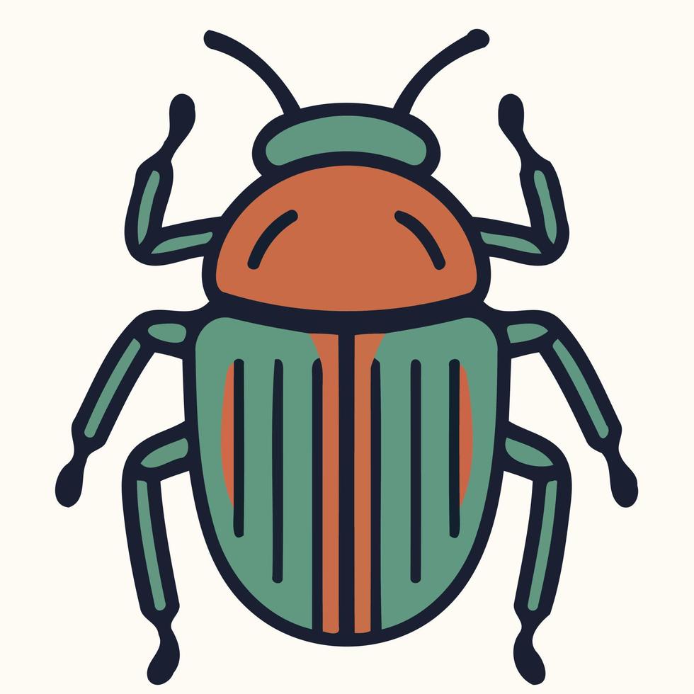 Insekt Symbol oder Logo Gliederfüßer wirbellos Käfer vektor
