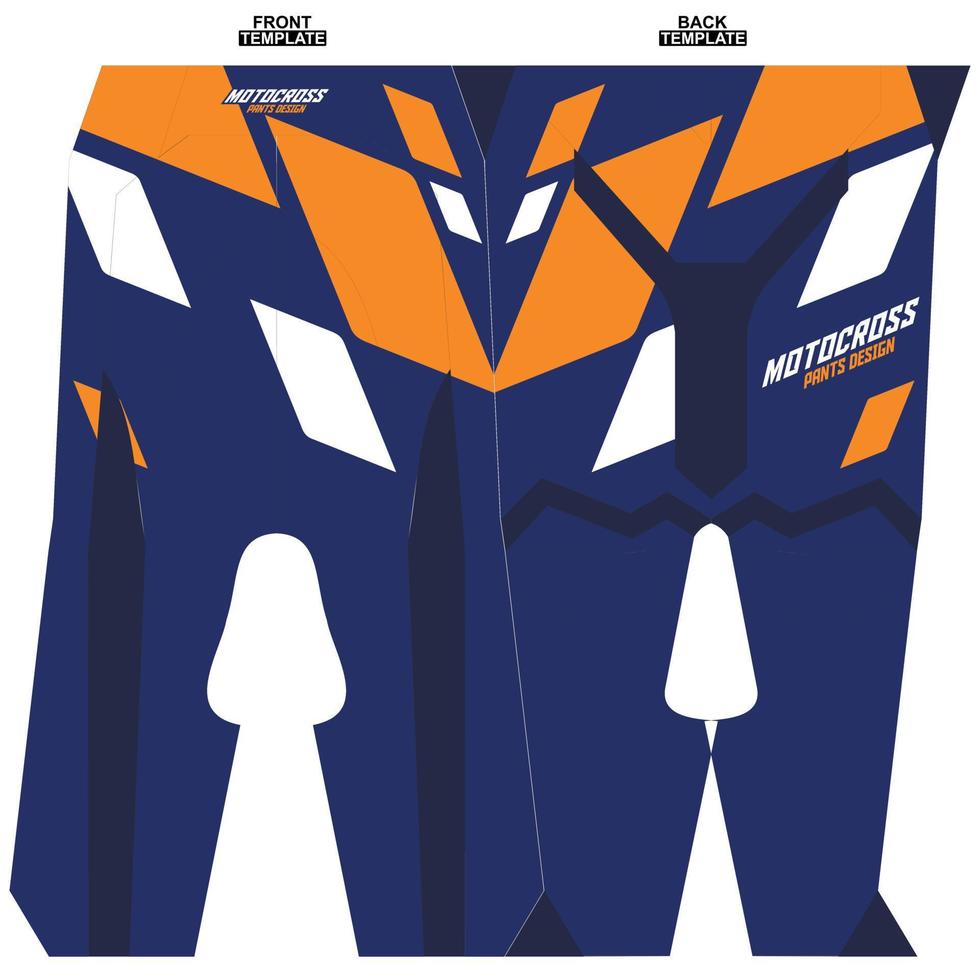 druckfertig Sublimation Moto-Cross Hose Design vektor