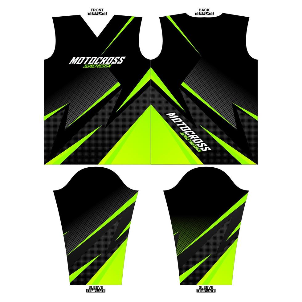 druckfertig Sublimation Moto-Cross lange Ärmel Jersey Design vektor