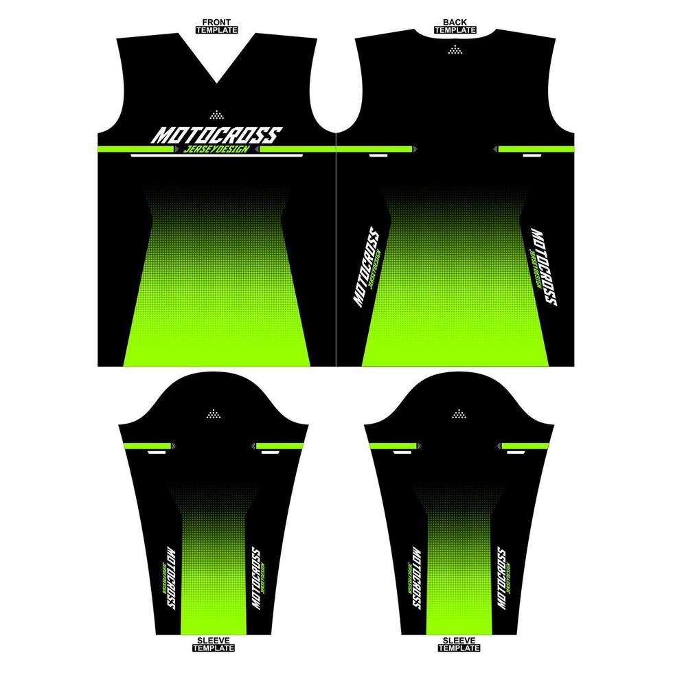 druckfertig Sublimation Moto-Cross lange Ärmel Jersey Design vektor