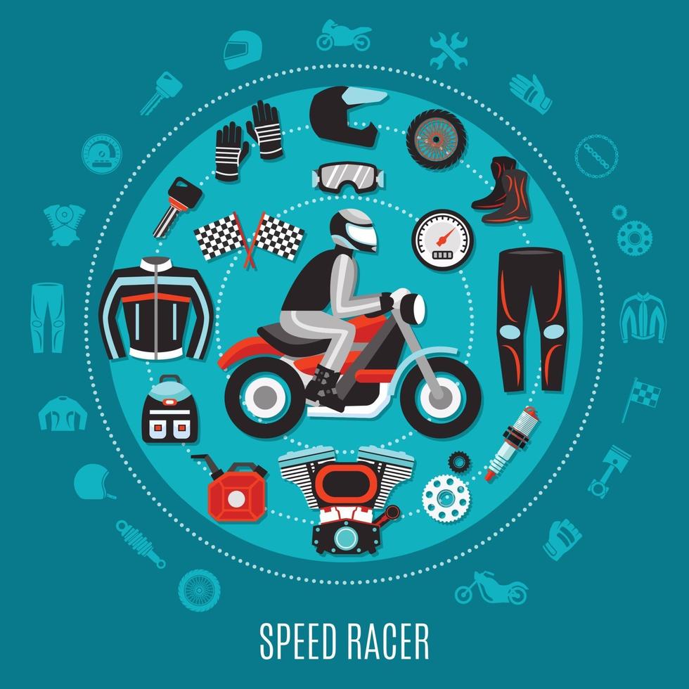 speed racer rund design vektor