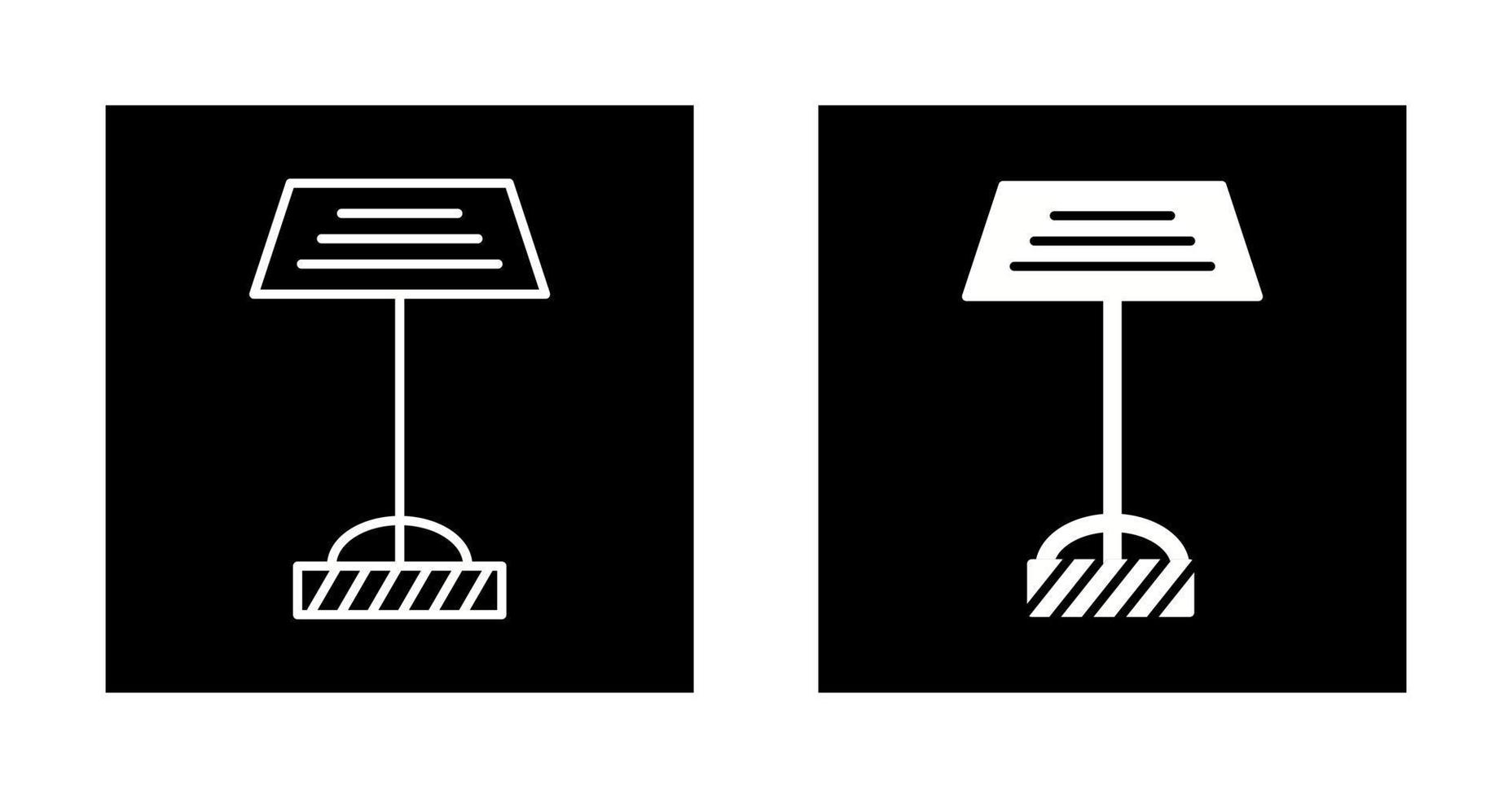 Lampen stehen Vektorsymbol vektor