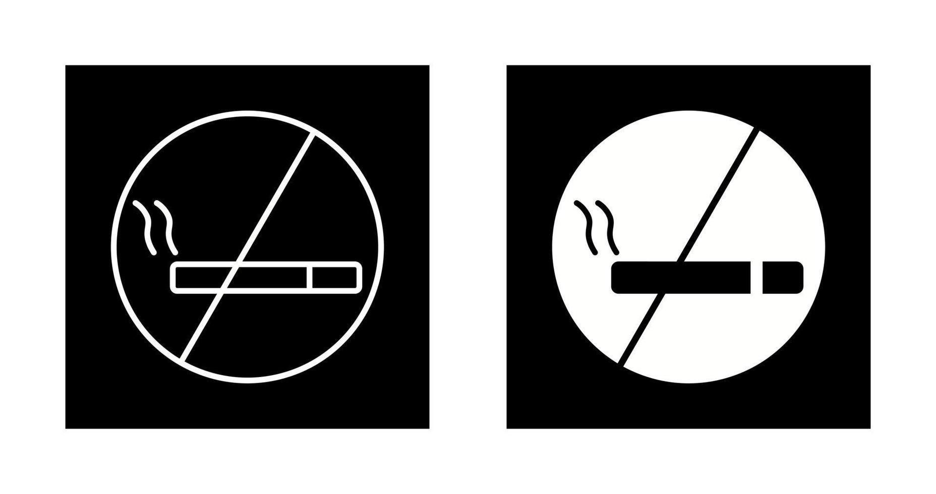 Nej rökning tecken vektor ikon