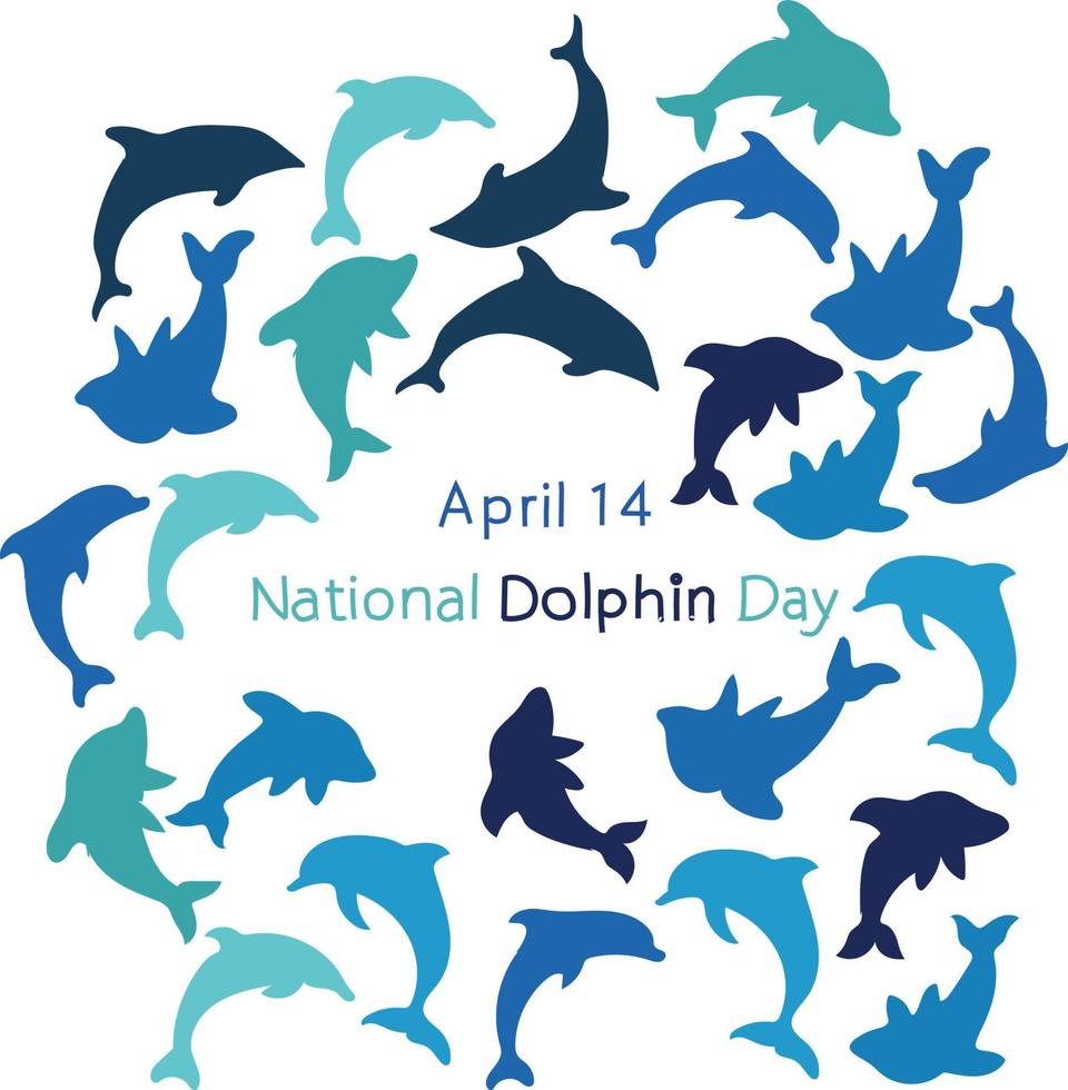 nationell delfin dag vektor