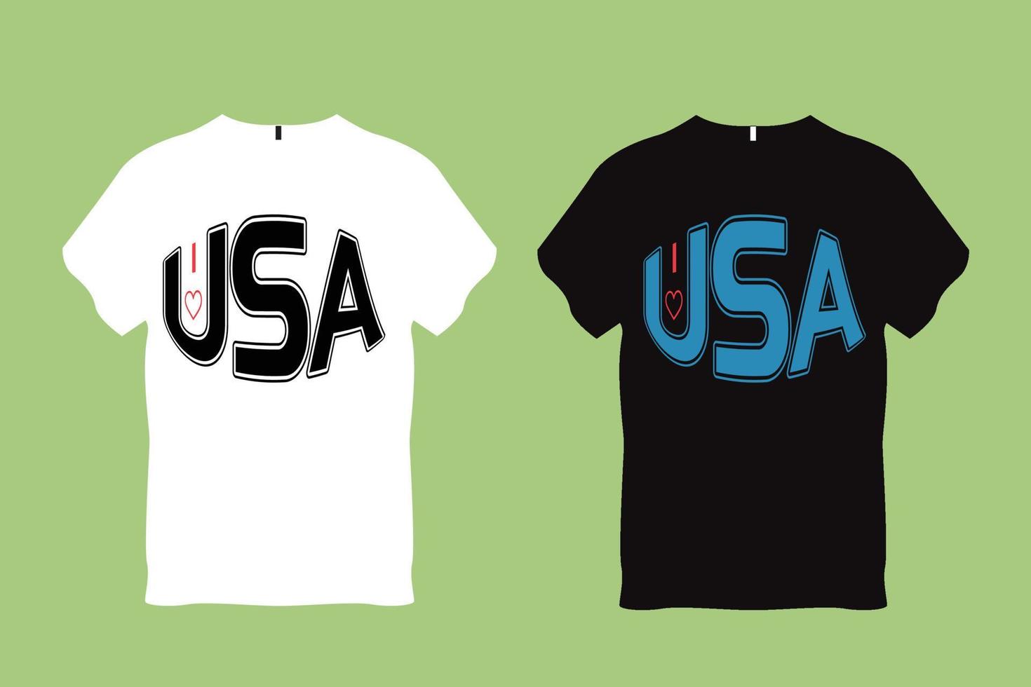 jag kärlek USA typografi t skjorta design vektor